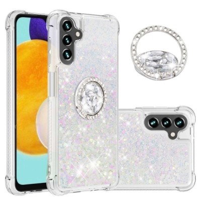 Samsung Galaxy A34 5G Shine Kickstand Hard Silicone TPU Clear Case - Back | Priedai.lt