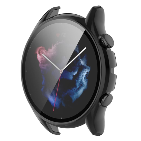 Smart watch hard silicone (TPU) case - black (Huami Amazfit GTR 3 / GTR 3 Pro)