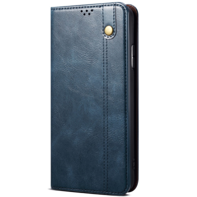 Nothing CMF Phone 1 Crazy Horse Flip Blue Leather Case - Wallet / Priedai.lt