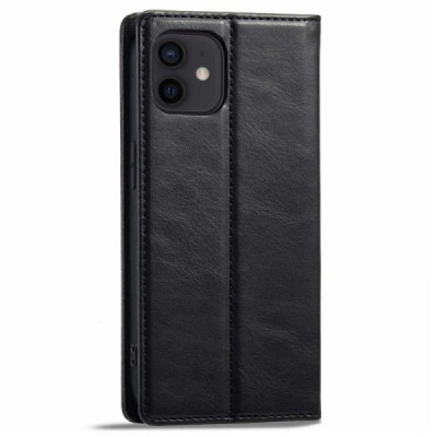 Apple iPhone 12 Mini LC IMEEKE Flip Book Case Cover - Black | Priedai.lt