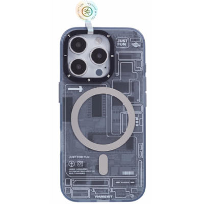 Apple iPhone 16 Pro "YOUNGKIT" Technology MagSafe TPU Matte Case - Back - Gray | Priedai.lt