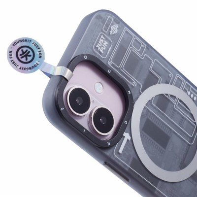 Apple iPhone 16 "YOUNGKIT" Technology MagSafe TPU Matte Case - Back - Gray | Priedai.lt