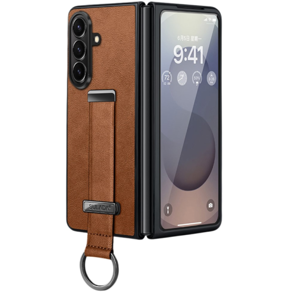 „Sulada“ Leather Kickstand case - Brown (Galaxy Fold7)