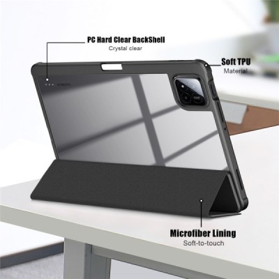 Xiaomi Pad 7 Pro Copernice flip-up black leather case - book with a place for the pen | Priedai.lt