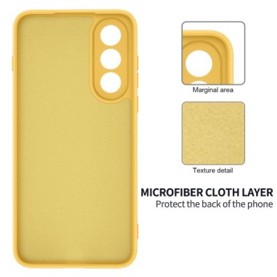 OnePlus Nord 5 "Shell" hard liquid silicone (TPU) case yellow - cover | Priedai.lt