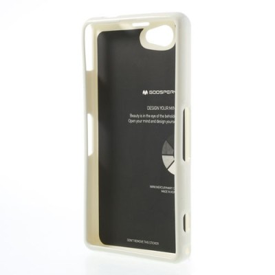 Sony Xperia Z1 Compact baltas Mercury kieto silikono (TPU) dėklas / Priedai.lt