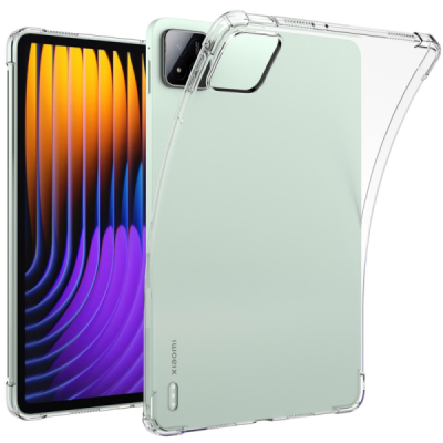 Xiaomi Pad 7 / Pad 7 Pro reinforced protection hard silicone TPU transparent case - back | Priedai.lt