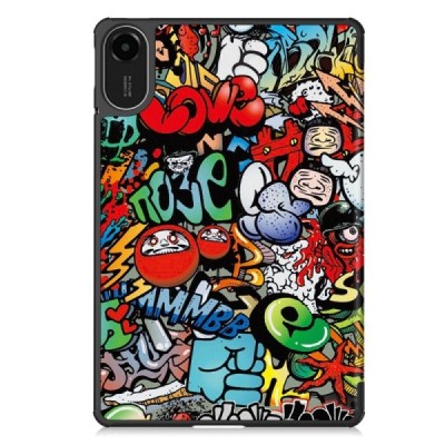 Xiaomi Redmi Pad 2 flip Street Art color case - booklet | Priedai.lt