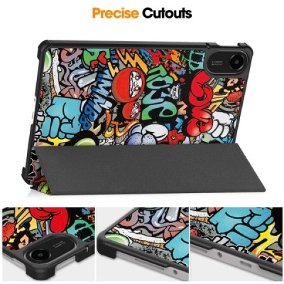 Xiaomi Redmi Pad 2 flip Street Art color case - booklet | Priedai.lt