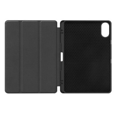 Xiaomi Redmi Pad 2 flip black leather case - book with stylus slot | Priedai.lt