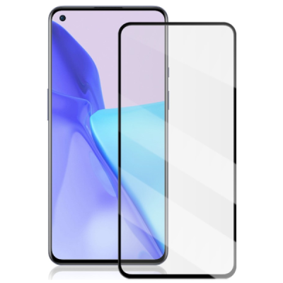 OnePlus 9 "Mocolo" 2.5D 9H Tempered reinforced protection black full coverage protective screen glass | Priedai.lt