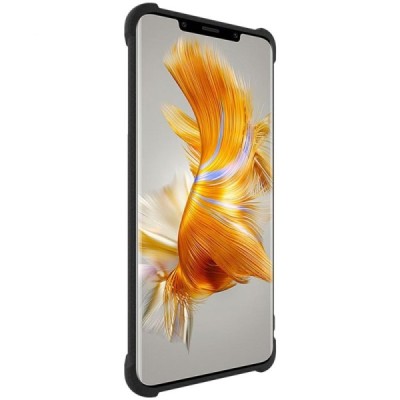 Huawei Mate 50 Pro "Imak" reinforced protection hard silicone matte TPU black case - back | Priedai.lt
