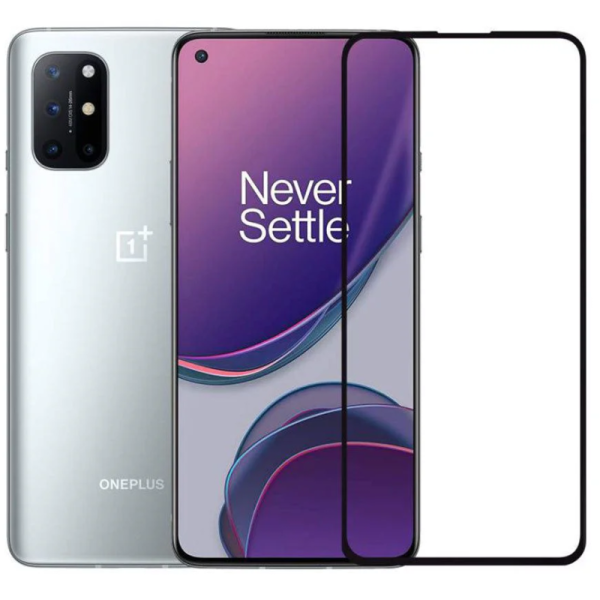 "Rurihai" full coverage protective screen glass 2.5D - black corners (OnePlus 8T)