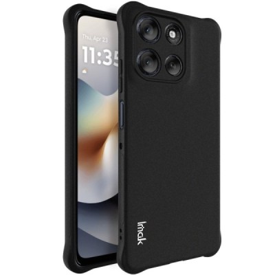 Motorola Moto G56 "Imak" reinforced protection hard Airbag silicone matte TPU black case - back | Priedai.lt