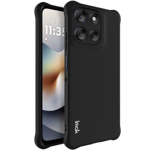 "Imak" reinforced protection hard Airbag silicone matte (TPU) case - black (Moto G56)