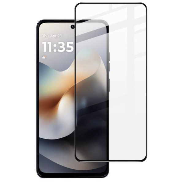 "IMAK" Tempered Glass full coverage protective screen glass - black (Moto G56)