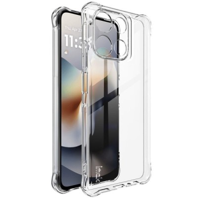 Motorola Moto G56 "Imak" reinforced protection hard silicone TPU airbag clear, transparent case - back | Priedai.lt