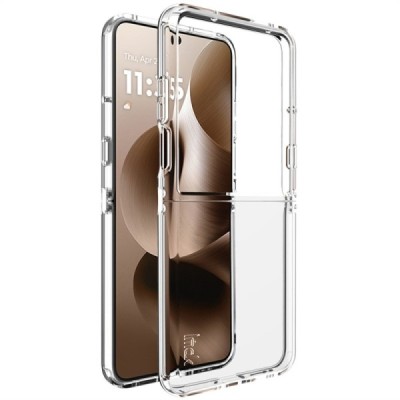 Motorola Razr 60 Ultra "Imak" reinforced protection hard silicone TPU clear, transparent case - back | Priedai.lt