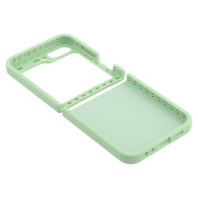 Samsung Galaxy Flip6 "Shell" hard liquid silicone (TPU) case green - cover | Priedai.lt