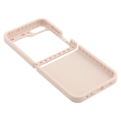 Samsung Galaxy Flip6 "Shell" hard liquid silicone (TPU) case pink - cover | Priedai.lt