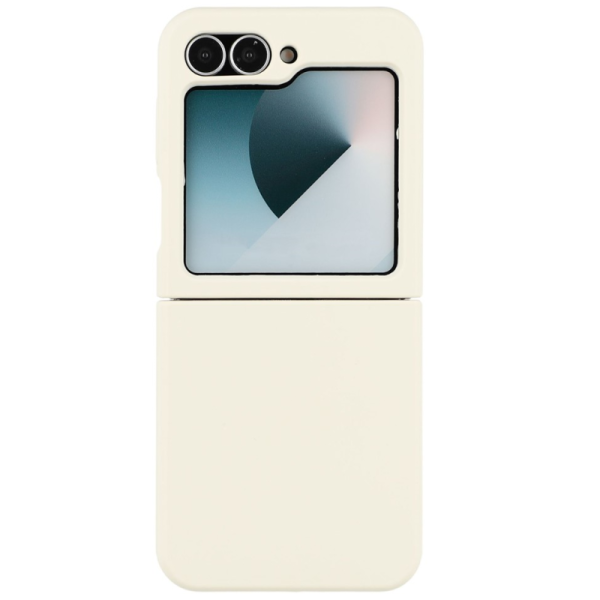 "Shell" hard silicone (TPU) case - White (Galaxy Flip6)