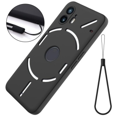 Nothing Phone 2 "Shell" hard liquid silicone (TPU) case black - cover | Priedai.lt