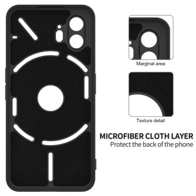 Nothing Phone 2 "Shell" hard liquid silicone (TPU) case black - cover | Priedai.lt