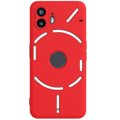 Nothing Phone 2 "Shell" hard liquid silicone (TPU) case red - cover | Priedai.lt