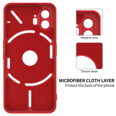 Nothing Phone 2 "Shell" hard liquid silicone (TPU) case red - cover | Priedai.lt