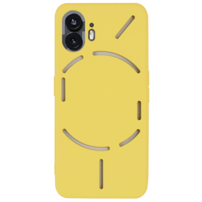 Nothing Phone 2 "Shell" hard liquid silicone (TPU) case yellow - cover | Priedai.lt