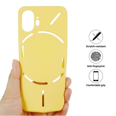 Nothing Phone 2 "Shell" hard liquid silicone (TPU) case yellow - cover | Priedai.lt