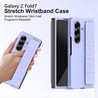 Samsung Galaxy Fold7 Foldable purple plastic case - back | Priedai.lt