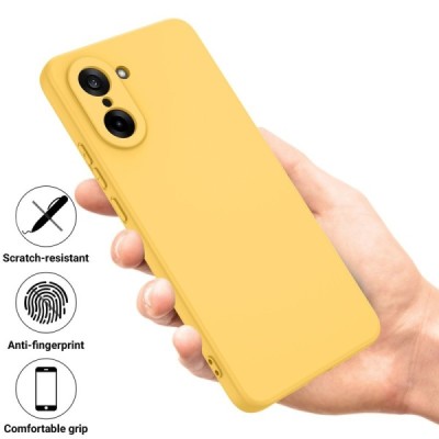 OnePlus Nord CE5 "Shell" hard liquid silicone (TPU) case yellow - cover | Priedai.lt
