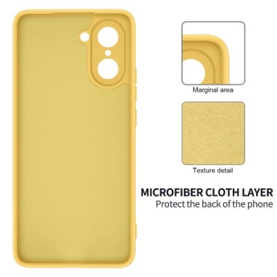 OnePlus Nord CE5 "Shell" hard liquid silicone (TPU) case yellow - cover | Priedai.lt