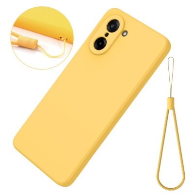 OnePlus Nord CE5 "Shell" hard liquid silicone (TPU) case yellow - cover | Priedai.lt