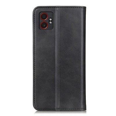 Samsung Galaxy XCover7 Pro "Split" black leather flip case - book | Priedai.lt