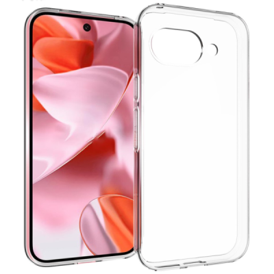 Google Pixel 9a hard silicone (TPU) clear, transparent case - cover | Priedai.lt