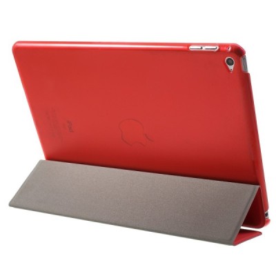 Apple iPad Air 2 plonas atverčiamas raudonas odinis dėklas | Priedai.lt