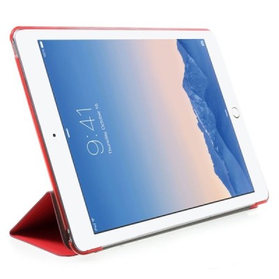 Apple iPad Air 2 plonas atverčiamas raudonas odinis dėklas | Priedai.lt