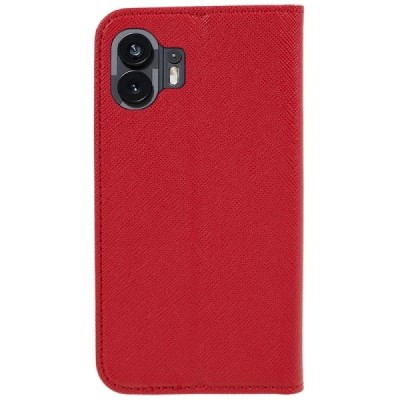 Nothing Phone 2 "Kalangshi" Red leather flip case - book | Priedai.lt