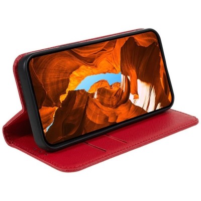 Nothing Phone 2 "Kalangshi" Red leather flip case - book | Priedai.lt