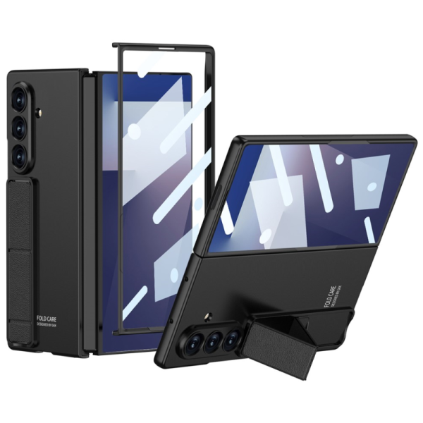 GKK Kickstand Plastic Clear Case - Black (Galaxy Fold7)