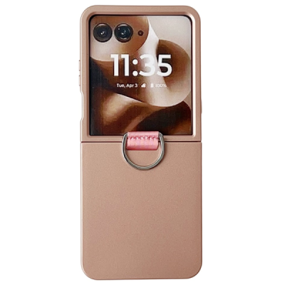 Motorola Razr 60 Ultra "Ring" plastic gold case cover - back | Priedai.lt