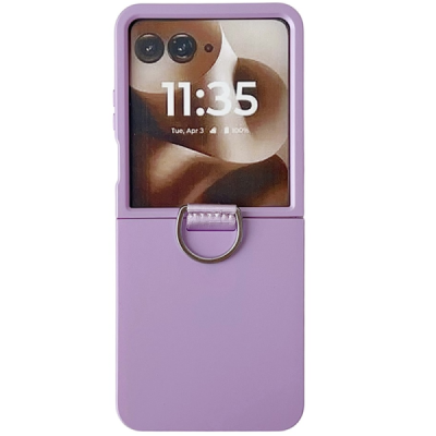 Motorola Razr 60 Ultra "Ring" plastic purple case cover - back | Priedai.lt