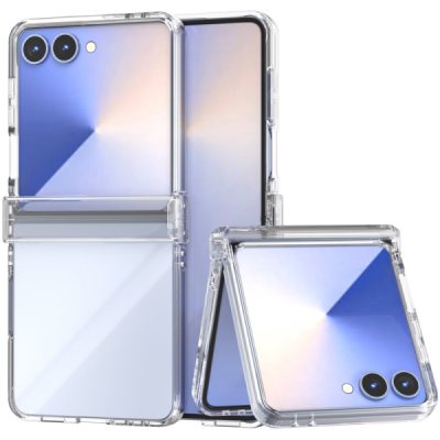 Samsung Galaxy Flip7 "Ring" plastic transparent case - back | Priedai.lt