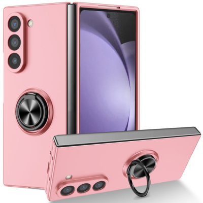 Samsung Galaxy Fold7 "Fashion" Kickstand Hard Plastic Pink Case - Back | Priedai.lt