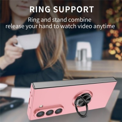 Samsung Galaxy Fold7 "Fashion" Kickstand Hard Plastic Pink Case - Back | Priedai.lt