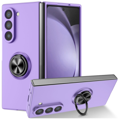 Samsung Galaxy Fold7 "Fashion" Kickstand Hard Plastic Purple Case - Back | Priedai.lt