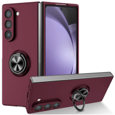 Samsung Galaxy Fold7 "Fashion" Kickstand Hard Plastic burgundy Case - Back | Priedai.lt