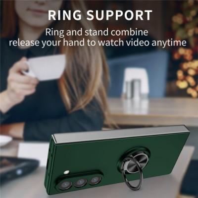 Samsung Galaxy Fold7 "Fashion" Kickstand Hard Plastic green Case - Back | Priedai.lt